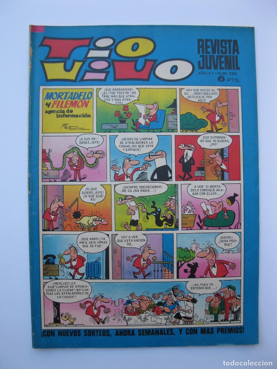 Tebeos: TIO VIVO - A&Ntilde;O XV - N&ordm; 580 - EDITORIAL BRUGUERA - A&Ntilde;O 1972.