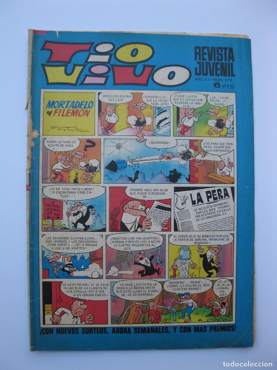 Tebeos: TIO VIVO - A&Ntilde;O XV - N&ordm; 572 - EDITORIAL BRUGUERA - A&Ntilde;O 1972.