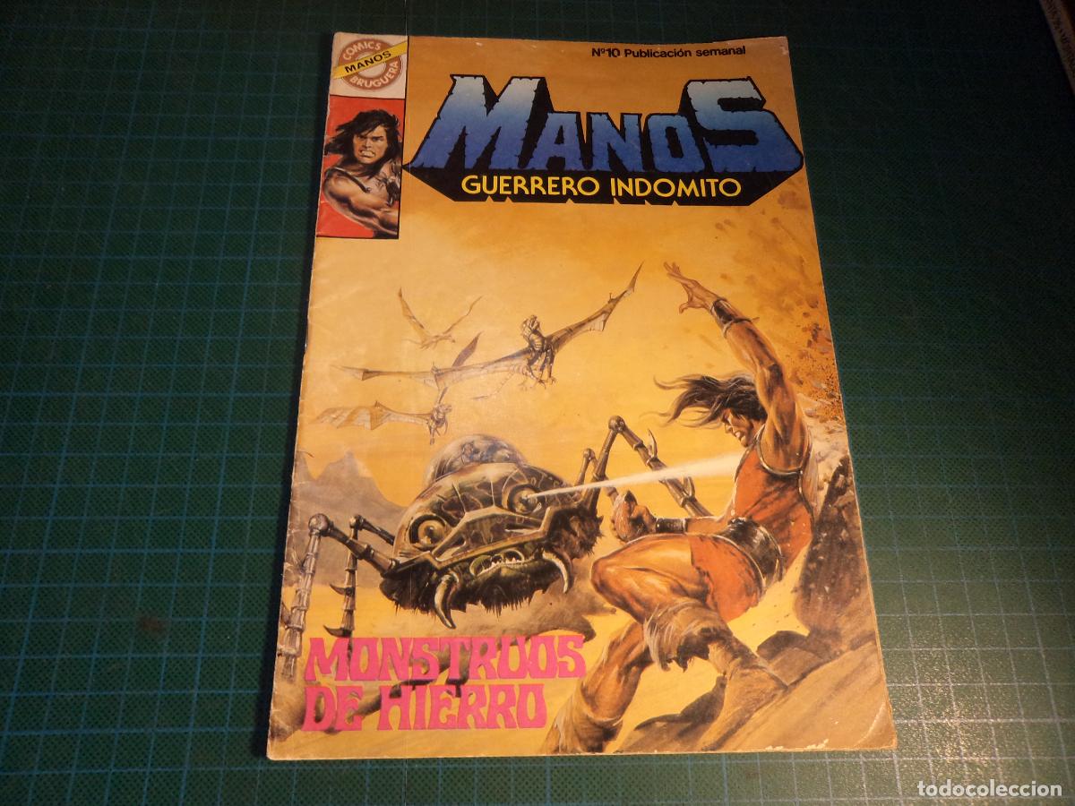 Tebeos: Manos. N&ordm; 10. Bruguera. Con se&ntilde;ales de uso. (Ref. 12-B)