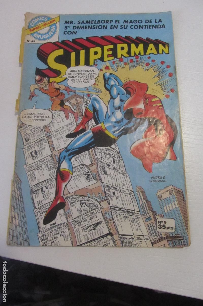 Tebeos: SUPERMAN N&ordm; 9 / S&Uacute;PER ACCI&Oacute;N N&ordm; 49 BRUGUERA ARX185