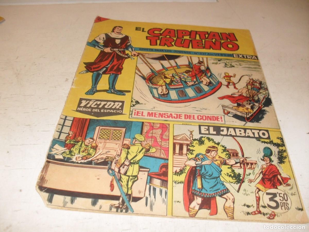 Tebeos: EL CAPITAN TRUENO EXTRA N&ordm; 331,CON VICTOR,HEROES DEL ESPACIO,Y EL JABATO,DE 427,BRUGUERA,1960