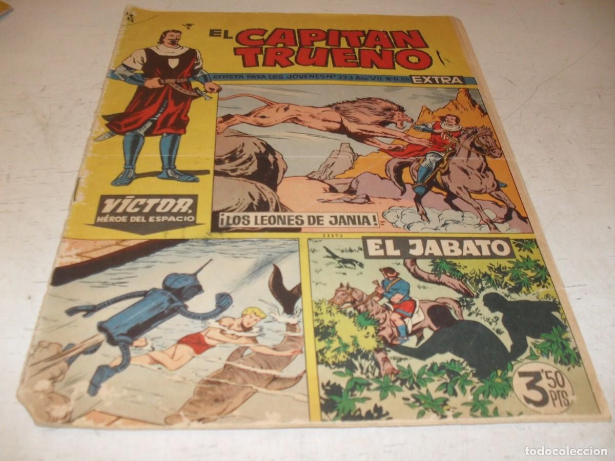 Tebeos: EL CAPITAN TRUENO EXTRA N&ordm; 323,CON VICTOR,HEROES DEL ESPACIO,Y EL JABATO,DE 427,BRUGUERA,1960