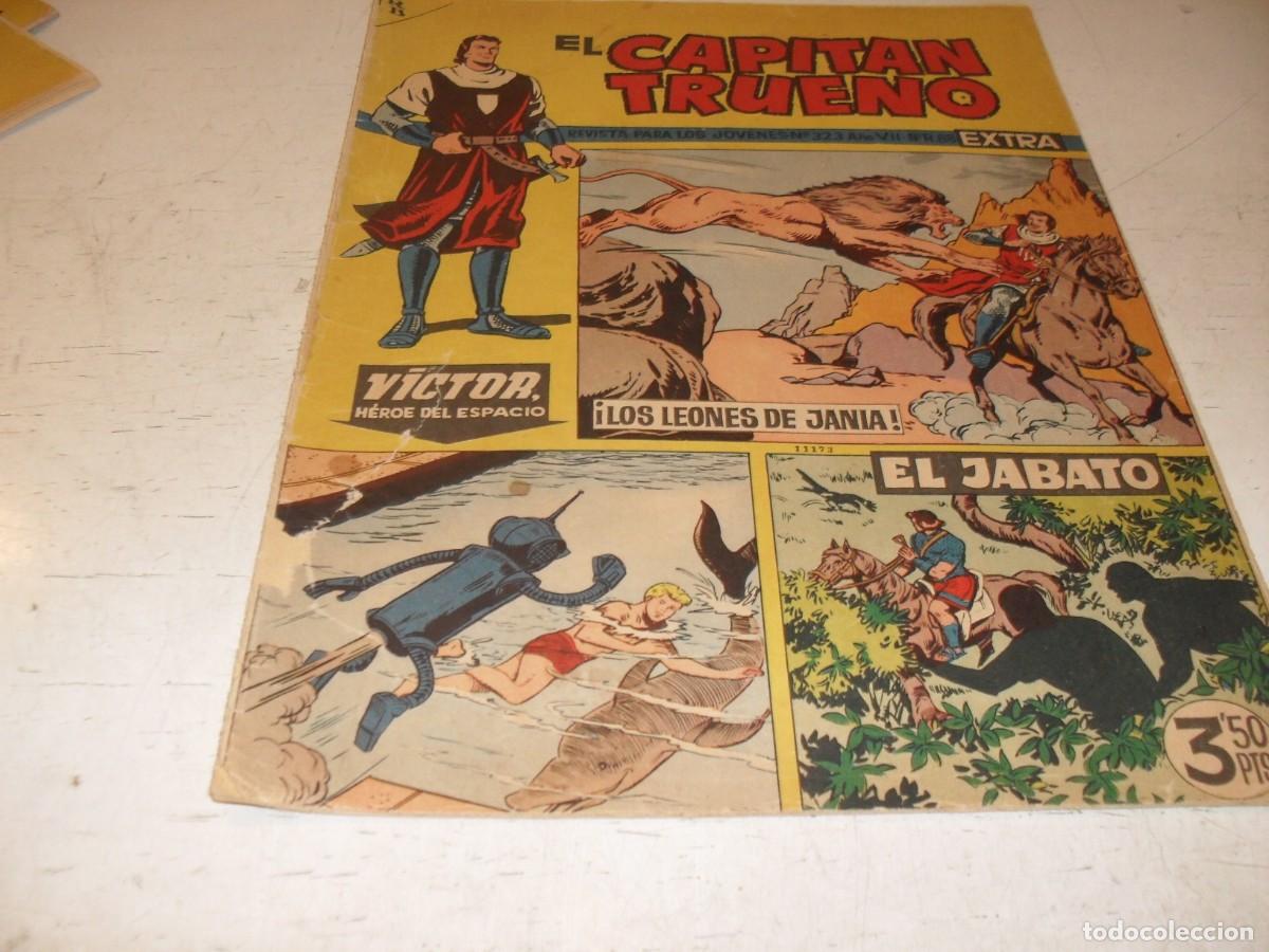 Tebeos: EL CAPITAN TRUENO EXTRA N&ordm; 323,CON VICTOR,HEROES DEL ESPACIO,Y EL JABATO,DE 427,BRUGUERA,1960