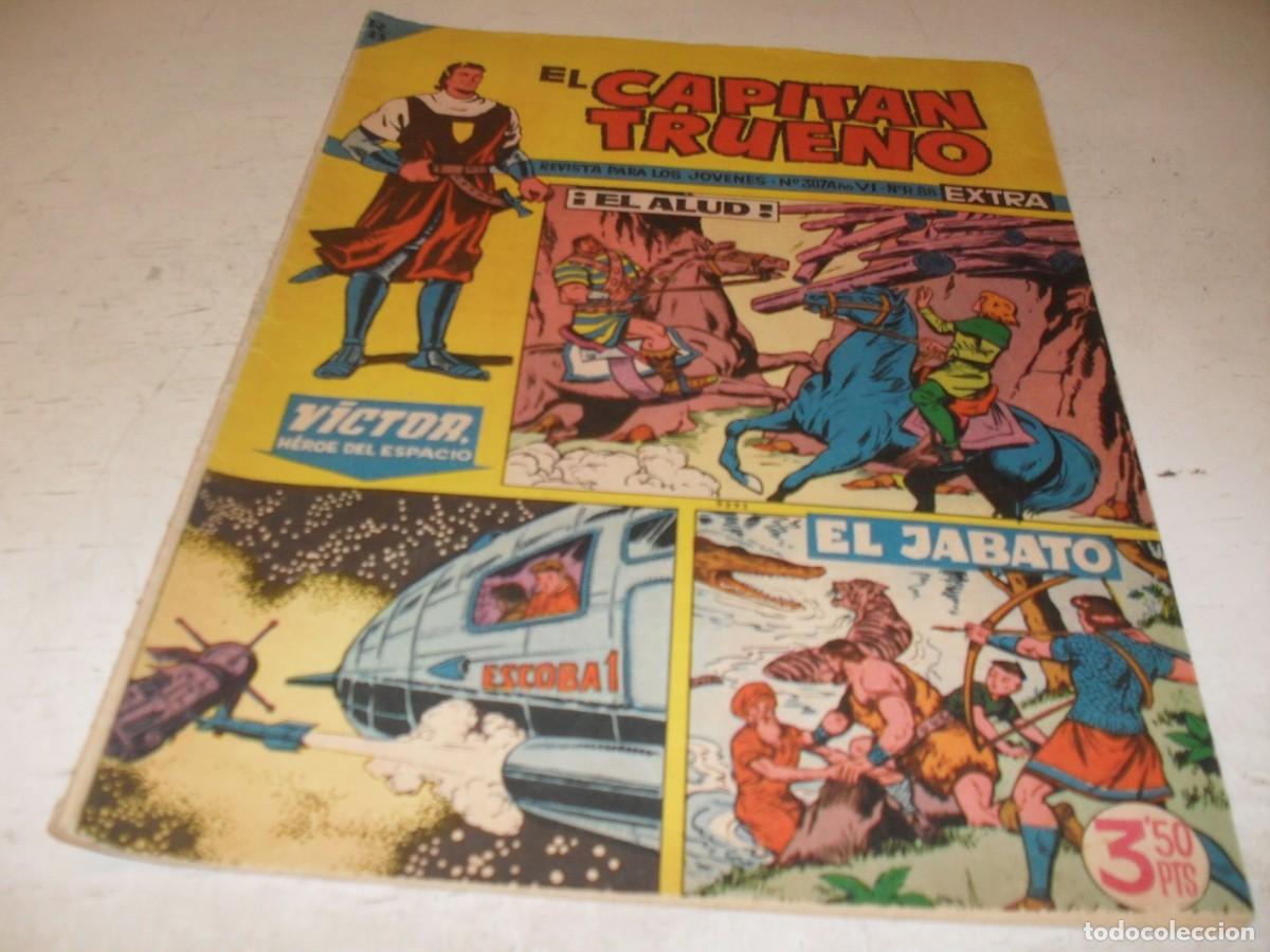 Tebeos: EL CAPITAN TRUENO EXTRA N&ordm; 307,CON ANUNCIO DE COLA CAO EN CONTRAPORTADA,DE 427,BRUGUERA,1960