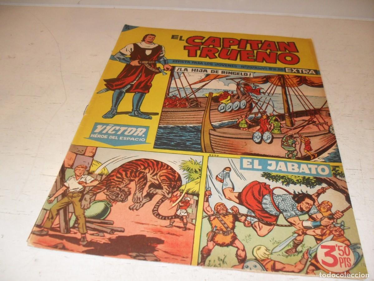 Tebeos: EL CAPITAN TRUENO EXTRA N&ordm; 297,CON VICTOR,HEROE DEL ESPACIO Y EL JABATO,DE 427,BRUGUERA,1960