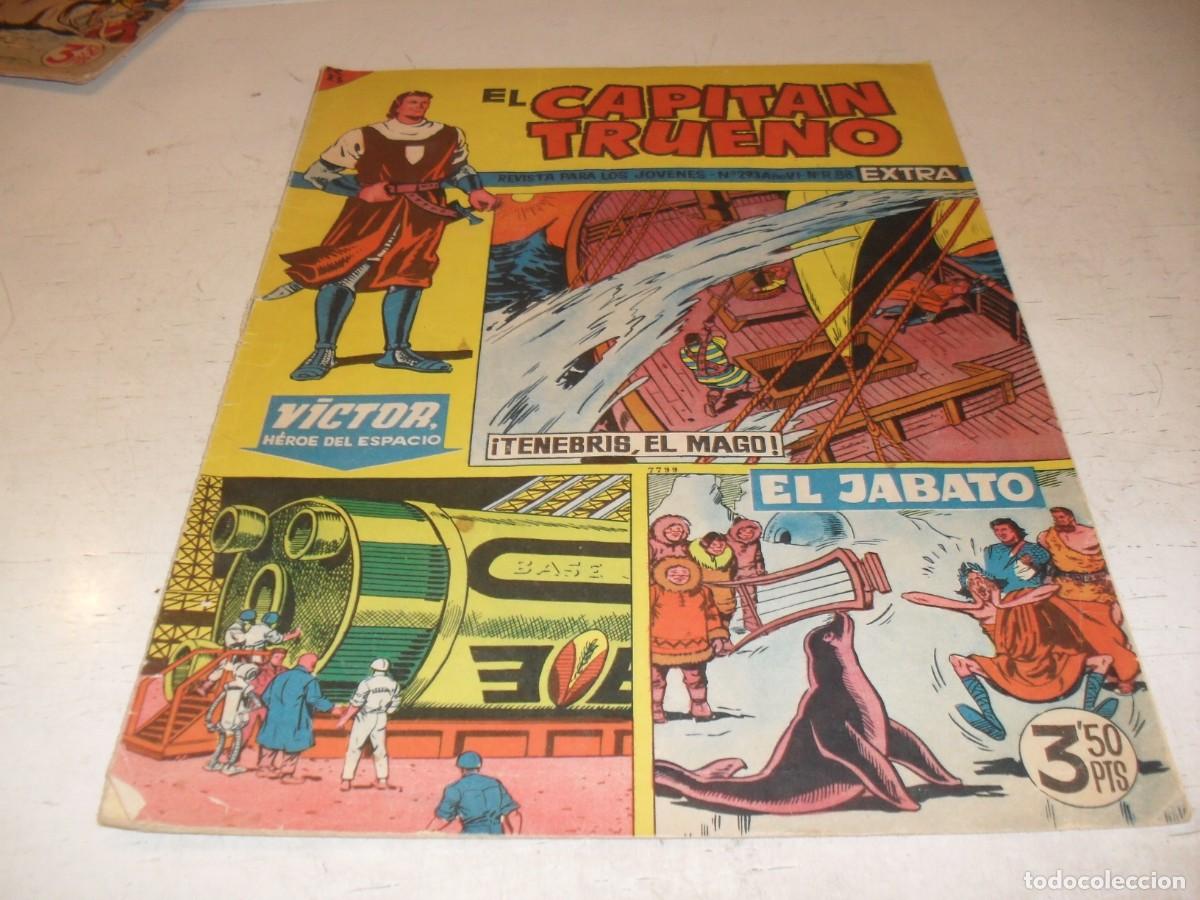 Tebeos: EL CAPITAN TRUENO EXTRA N&ordm; 295,CON VICTOR,HEROE DEL ESPACIO Y EL JABATO,DE 427,BRUGUERA,1960
