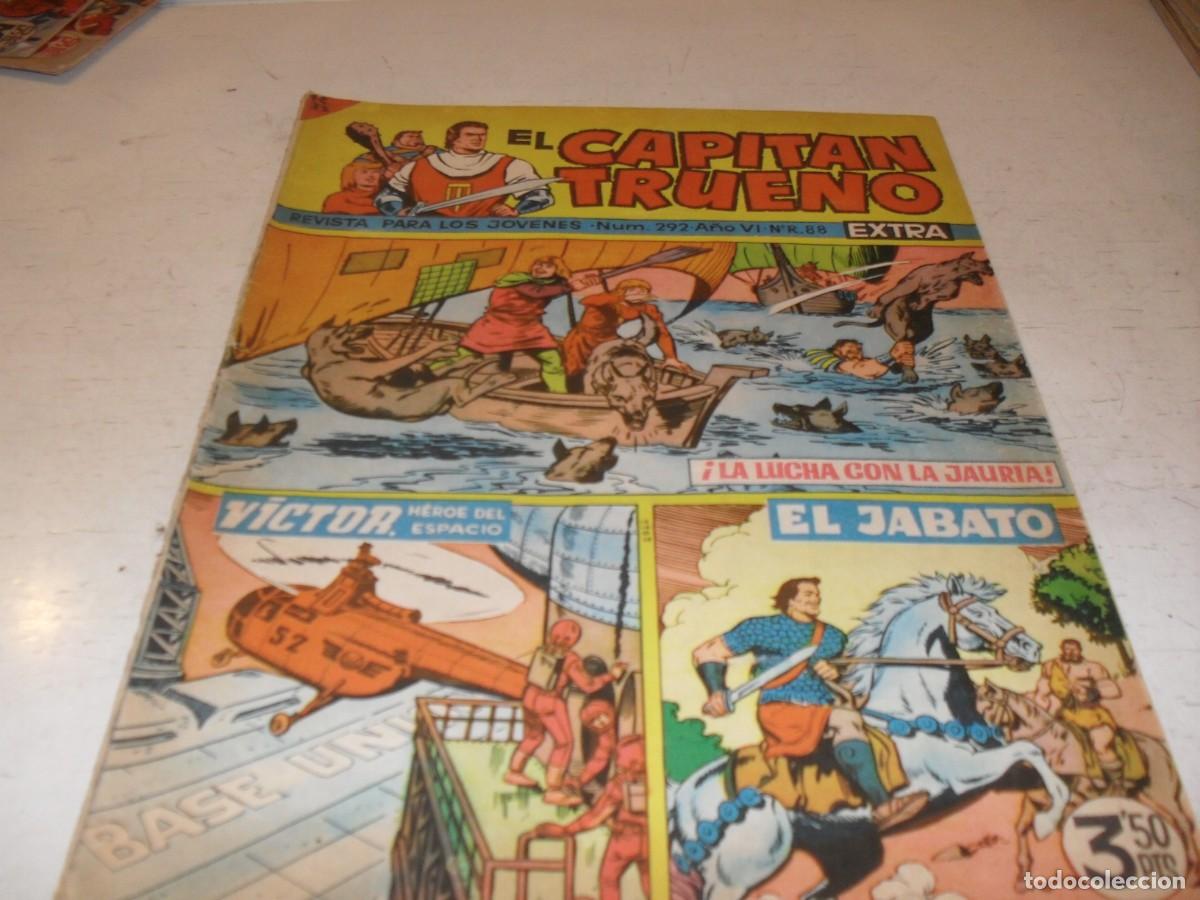 Tebeos: EL CAPITAN TRUENO EXTRA N&ordm; 292,CON VICTOR,HEROE DEL ESPACIO Y EL JABATO,DE 427,BRUGUERA,1960