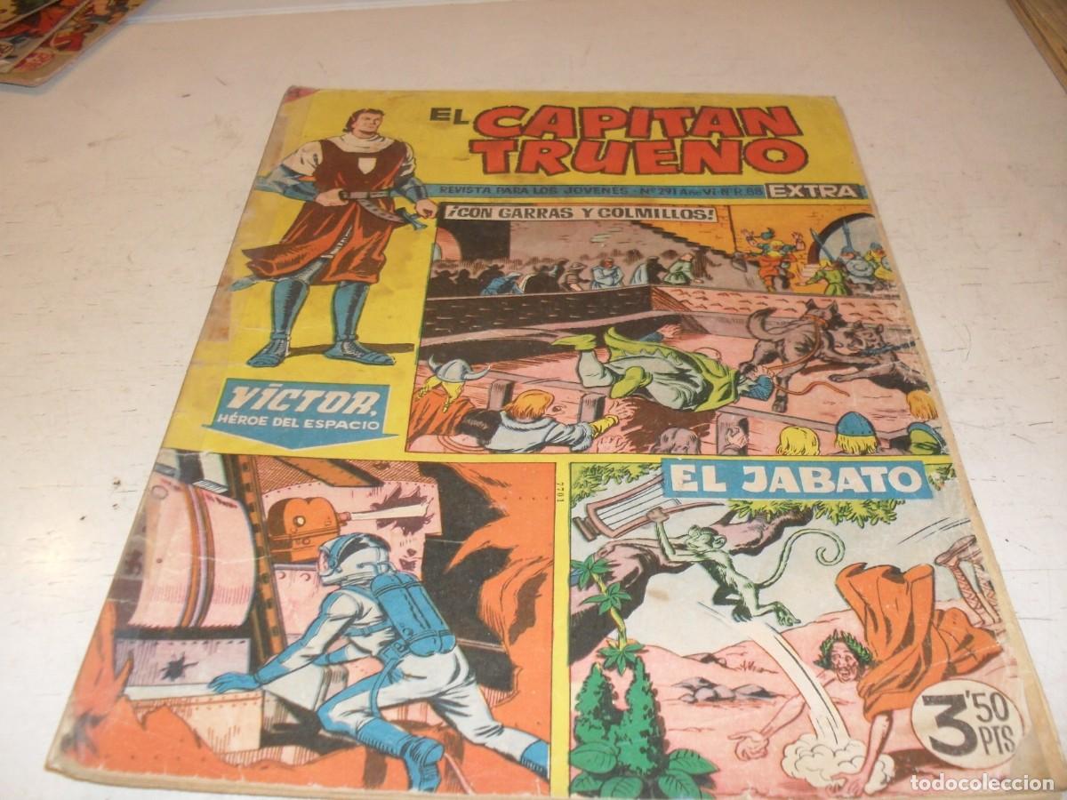 Tebeos: EL CAPITAN TRUENO EXTRA N&ordm; 291,CON VICTOR,HEROE DEL ESPACIO Y EL JABATO,DE 427,BRUGUERA,1960