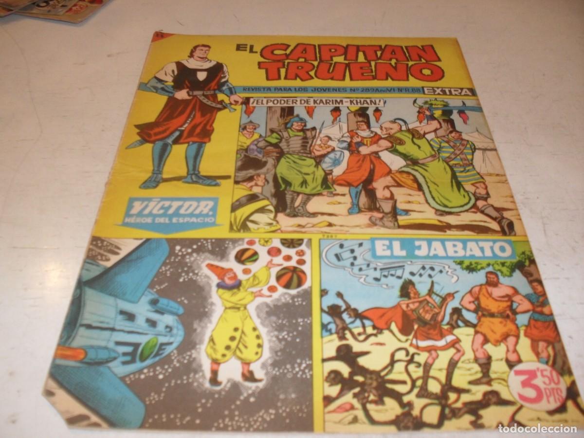 Tebeos: EL CAPITAN TRUENO EXTRA N&ordm; 289,CON VICTOR,HEROE DEL ESPACIO Y EL JABATO,DE 427,BRUGUERA,1960