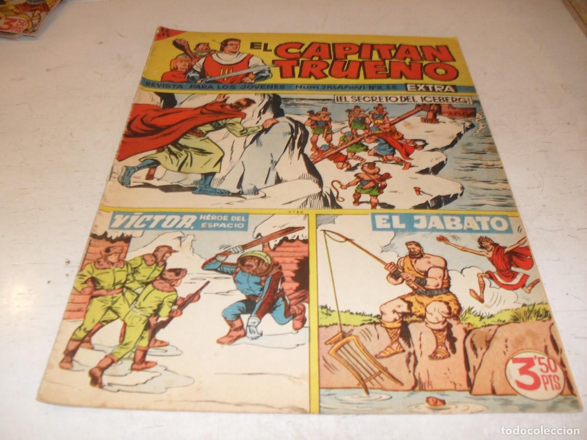 Tebeos: EL CAPITAN TRUENO EXTRA N&ordm; 284,CON VICTOR,HEROE DEL ESPACIO Y EL JABATO,DE 427,BRUGUERA,1960
