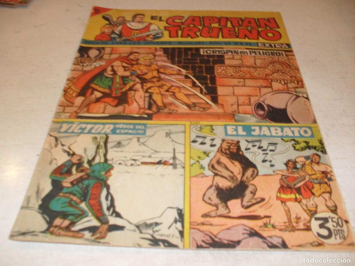 Tebeos: EL CAPITAN TRUENO EXTRA N&ordm; 282,CON ANUNCIO DE COLA CAO EN CONTRAPORTADA,DE 427,BRUGUERA,1960