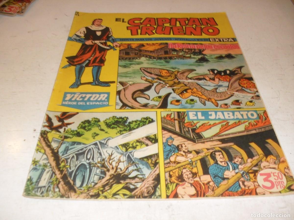 Tebeos: EL CAPITAN TRUENO EXTRA N&ordm; 273,CON VICTOR,HEROE DEL ESPACIO Y EL JABATO,DE 427,BRUGUERA,1960