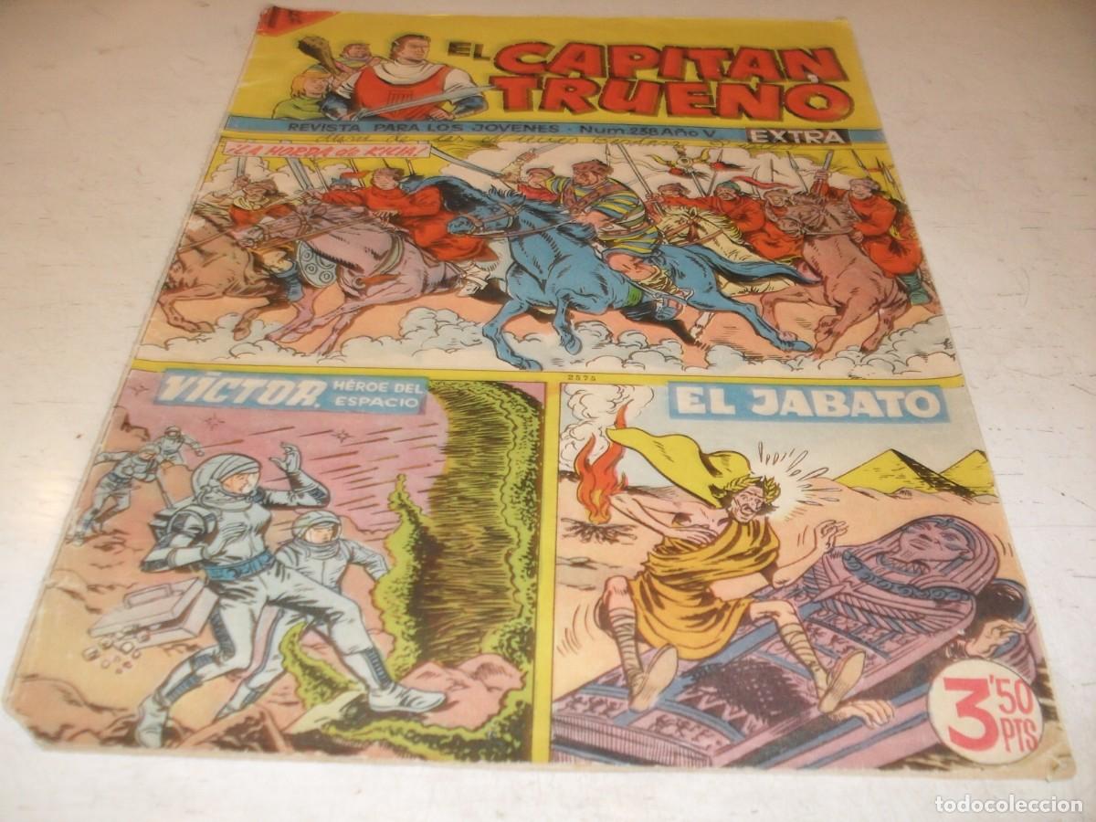 Tebeos: EL CAPITAN TRUENO EXTRA N&ordm; 238,CON VICTOR,HEROE DEL ESPACIO Y EL JABATO,DE 427,BRUGUERA,1960