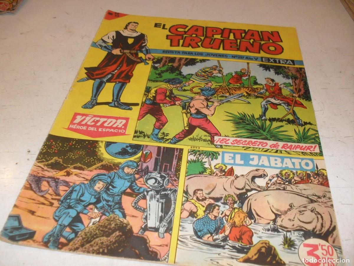 Tebeos: EL CAPITAN TRUENO EXTRA N&ordm; 237,CON VICTOR,HEROE DEL ESPACIO Y EL JABATO,DE 427,BRUGUERA,1960