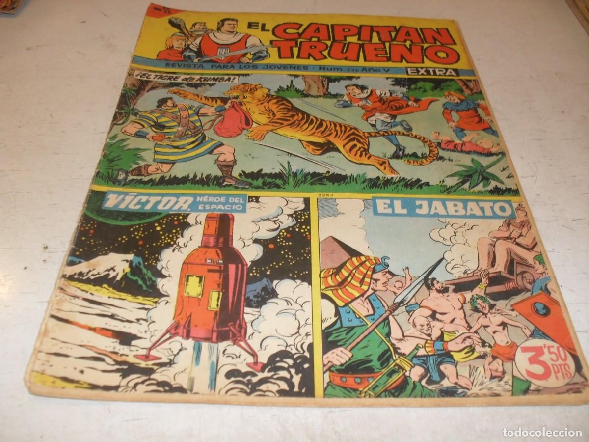 Tebeos: EL CAPITAN TRUENO EXTRA N&ordm; 236,CON VICTOR,HEROE DEL ESPACIO Y EL JABATO,DE 427,BRUGUERA,1960