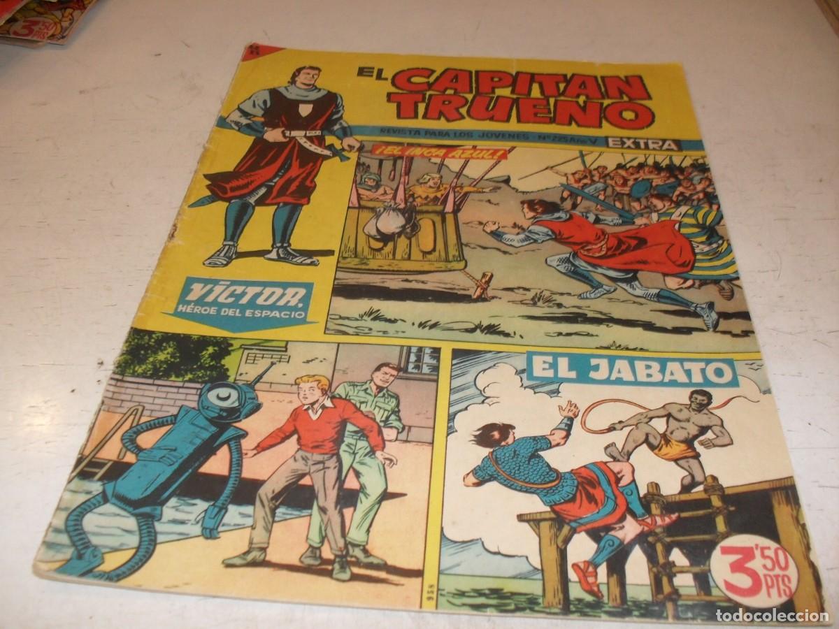 Tebeos: EL CAPITAN TRUENO EXTRA N&ordm; 225,CON VICTOR,HEROE DEL ESPACIO Y EL JABATO,DE 427,BRUGUERA,1960