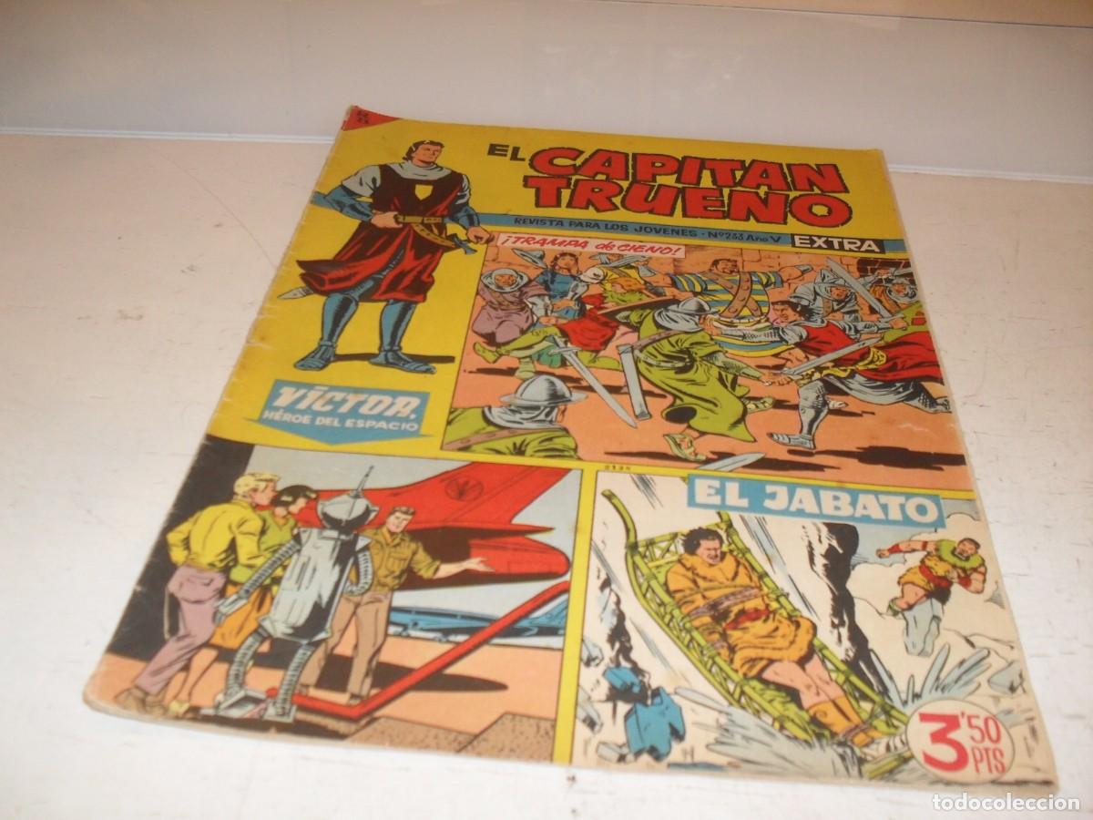 Tebeos: EL CAPITAN TRUENO EXTRA N&ordm; 233,CON VICTOR,HEROE DEL ESPACIO Y EL JABATO,DE 427,BRUGUERA,1960