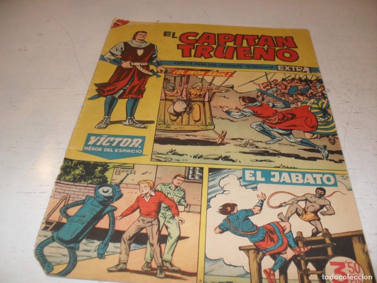 Tebeos: EL CAPITAN TRUENO EXTRA N&ordm; 225,CON LA FAMILIA TRAPISONDA EN CONTRAPORTADA,DE 427,BRUGUERA,1960