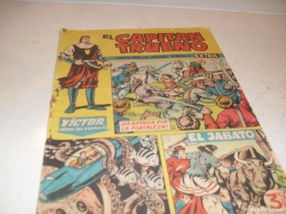 Tebeos: EL CAPITAN TRUENO EXTRA N&ordm; 221,CON LA FAMILIA TRAPISONDA EN CONTRAPORTADA,DE 427,BRUGUERA,1960
