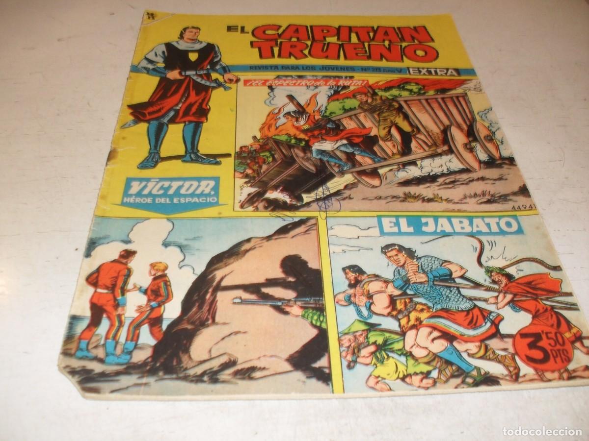 Tebeos: EL CAPITAN TRUENO EXTRA N&ordm; 215,CON VICTOR,HEROE DEL ESPACIO Y EL JABATO,DE 427,BRUGUERA,1960