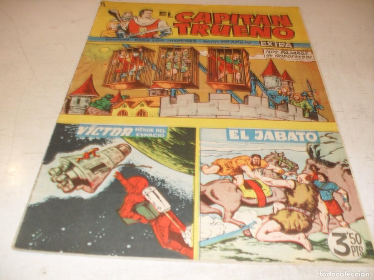 Tebeos: EL CAPITAN TRUENO EXTRA N&ordm; 210,CON VICTOR,HEROE DEL ESPACIO Y EL JABATO,DE 427,BRUGUERA,1960