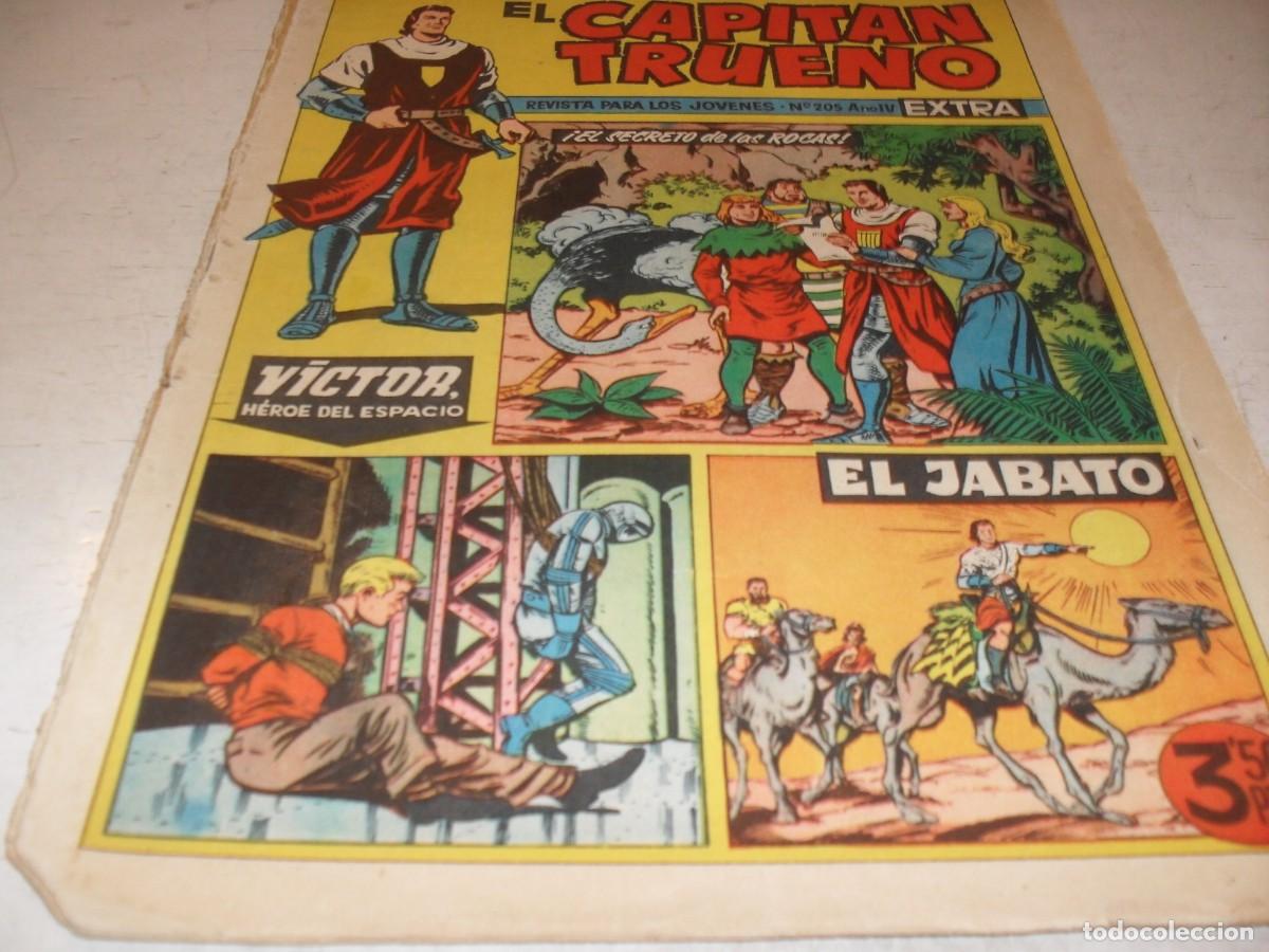 Tebeos: EL CAPITAN TRUENO EXTRA N&ordm; 205,CON VICTOR,HEROE DEL ESPACIO Y EL JABATO,DE 427,BRUGUERA,1960