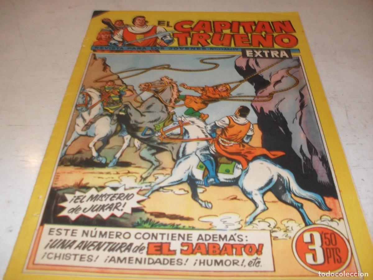 Tebeos: EL CAPITAN TRUENO EXTRA N&ordm; 199,CON AVENTURA DEL JABATO,DE 427,BRUGUERA,1960