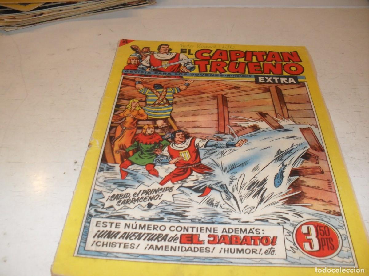 Tebeos: EL CAPITAN TRUENO EXTRA N&ordm; 193,CON AVENTURA DEL JABATO,DE 427,BRUGUERA,1960