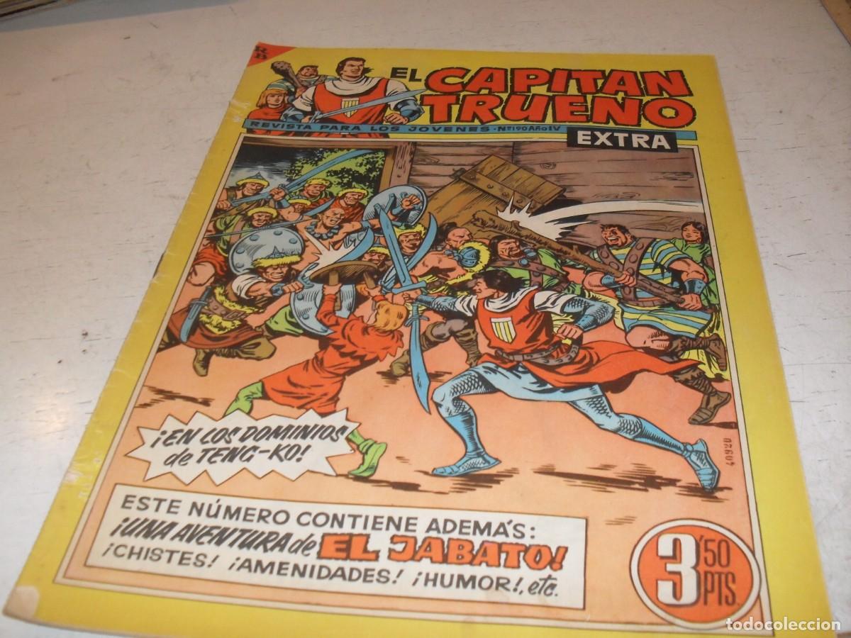Tebeos: EL CAPITAN TRUENO EXTRA N&ordm; 190,CON AVENTURA DEL JABATO,DE 427,BRUGUERA,1960