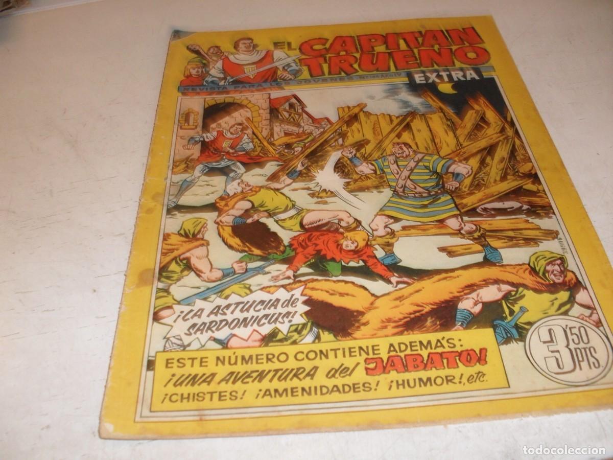 Tebeos: EL CAPITAN TRUENO EXTRA N&ordm; 186,CON AVENTURA DEL JABATO,DE 427,BRUGUERA,1960