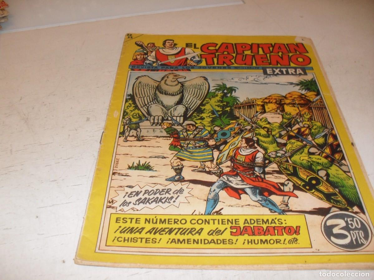 Tebeos: EL CAPITAN TRUENO EXTRA N&ordm; 183,CON AVENTURA DEL JABATO,DE 427,BRUGUERA,1960