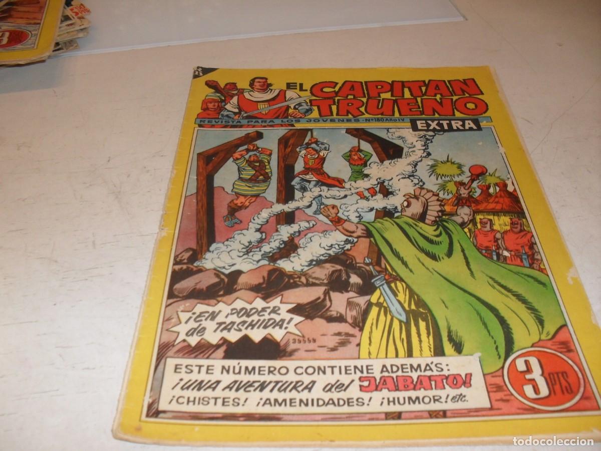 Tebeos: EL CAPITAN TRUENO EXTRA Nº 180,CON AVENTURA DEL JABATO,DE 427,BRUGUERA,1960