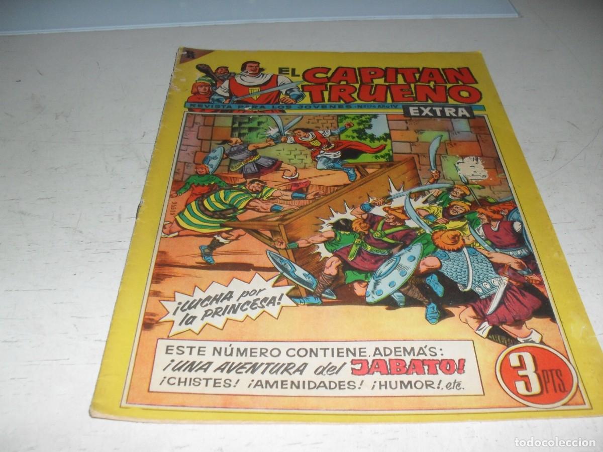 Tebeos: EL CAPITAN TRUENO EXTRA N&ordm; 176,CON AVENTURA DEL JABATO,DE 427,BRUGUERA,1960