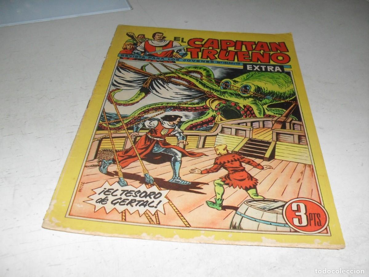 Tebeos: EL CAPITAN TRUENO EXTRA N&ordm; 146,CON SALVADOR SADURNI URPI EN CONTRAPORTADA,DE 427,BRUGUERA,1960