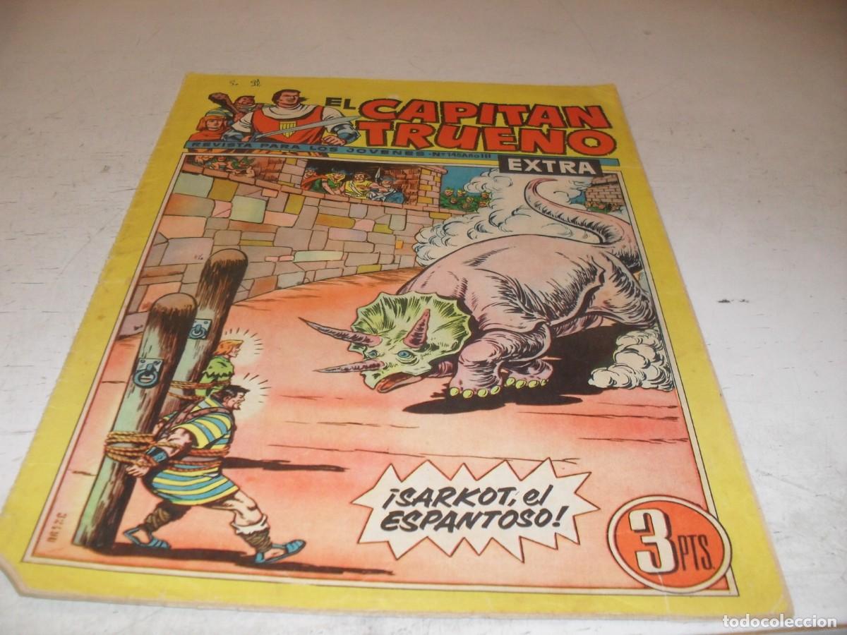 Tebeos: EL CAPITAN TRUENO EXTRA N&ordm; 145,CON VICENTE GUILLOT EN CONTRAPORTADA,DE 427,BRUGUERA,1960