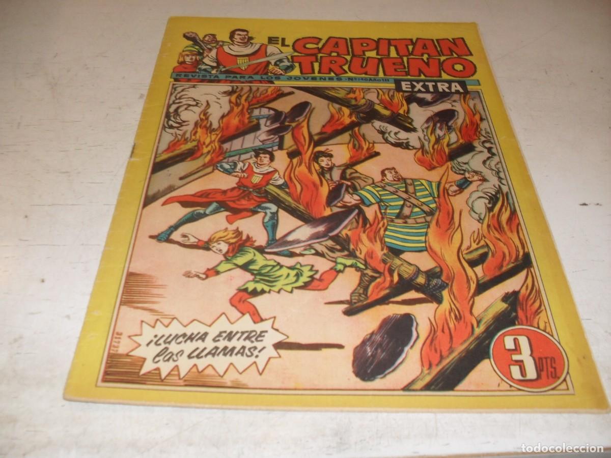 Tebeos: EL CAPITAN TRUENO EXTRA N&ordm; 140,CON CLASES DE DIBUJO DE ANTONIO BERNAL,DE 427,BRUGUERA,1960