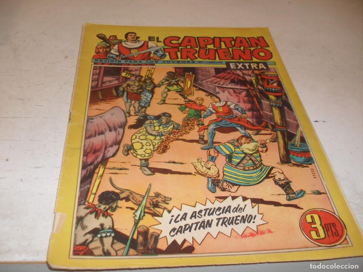 Tebeos: EL CAPITAN TRUENO EXTRA N&ordm; 138,CON CLASES DE DIBUJO DE ANTONIO BERNAL,DE 427,BRUGUERA,1960