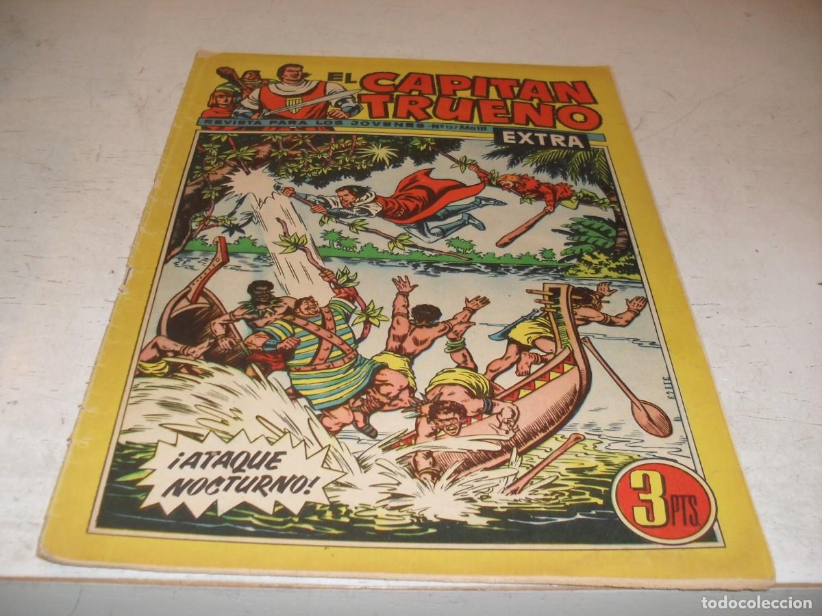 Tebeos: EL CAPITAN TRUENO EXTRA N&ordm; 137,CON CLASES DE DIBUJO DE ANTONIO BERNAL,DE 427,BRUGUERA,1960
