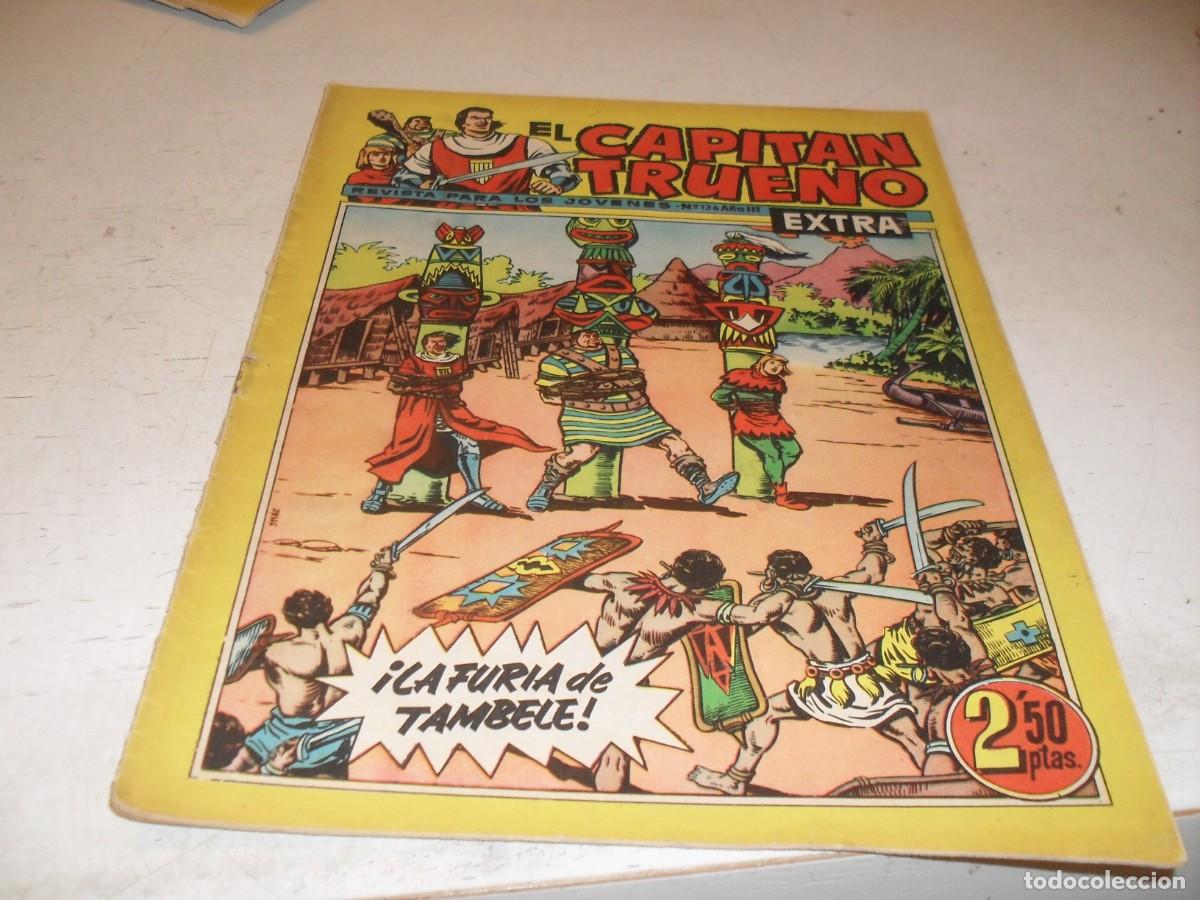 Tebeos: EL CAPITAN TRUENO EXTRA N&ordm; 136,CON CLASES DE DIBUJO DE ANTONIO BERNAL,DE 427,BRUGUERA,1960