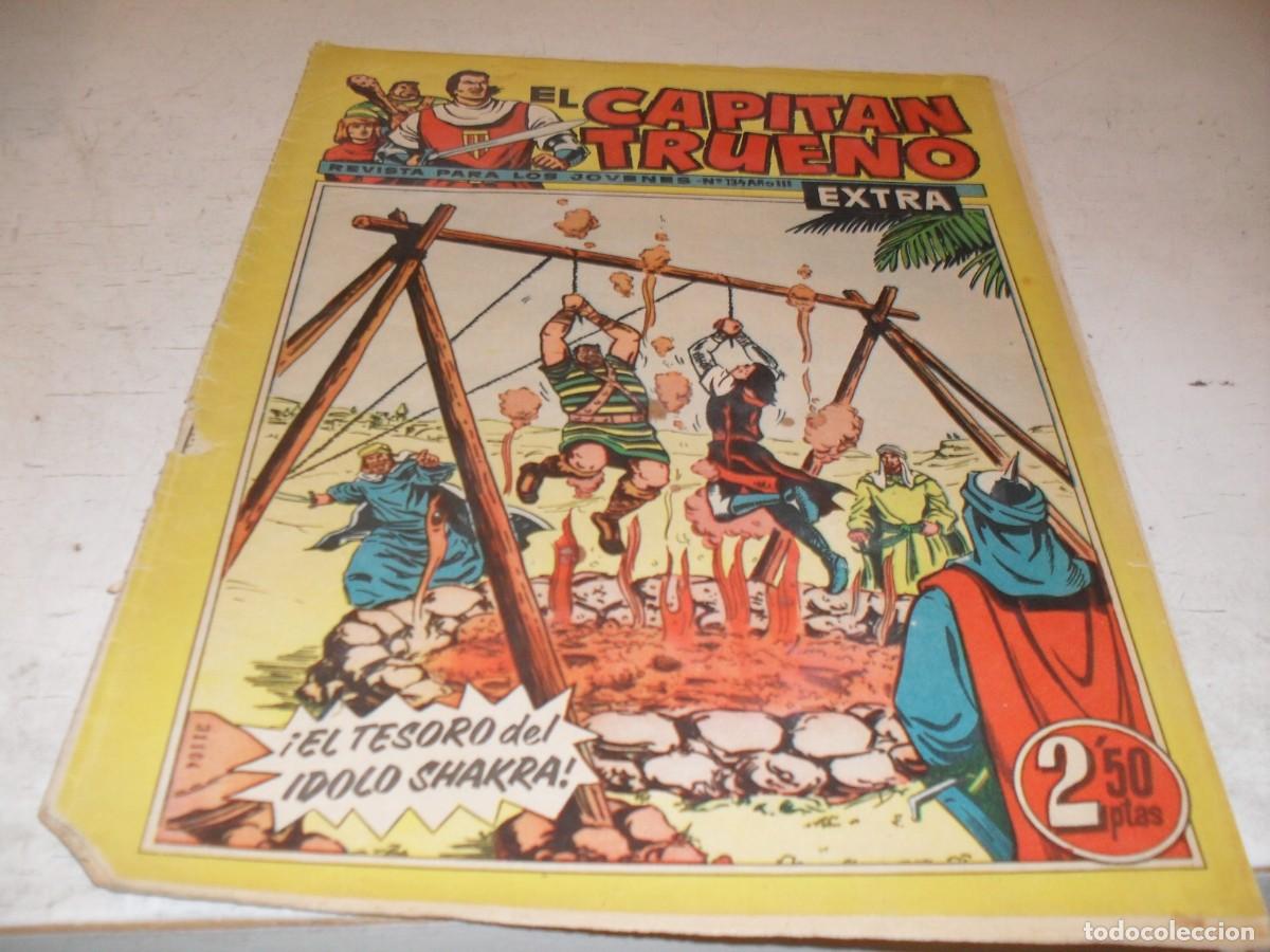 Tebeos: EL CAPITAN TRUENO EXTRA N&ordm; 134,CON CLASES DE DIBUJO DE ANTONIO BERNAL,DE 427,BRUGUERA,1960
