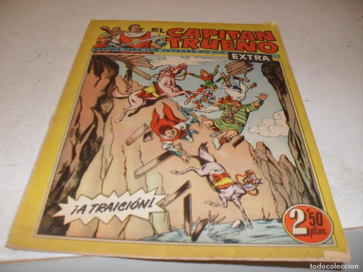 Tebeos: EL CAPITAN TRUENO EXTRA N&ordm; 126,CON CLASES DE DIBUJO DE ANTONIO BERNAL,DE 427,BRUGUERA,1960