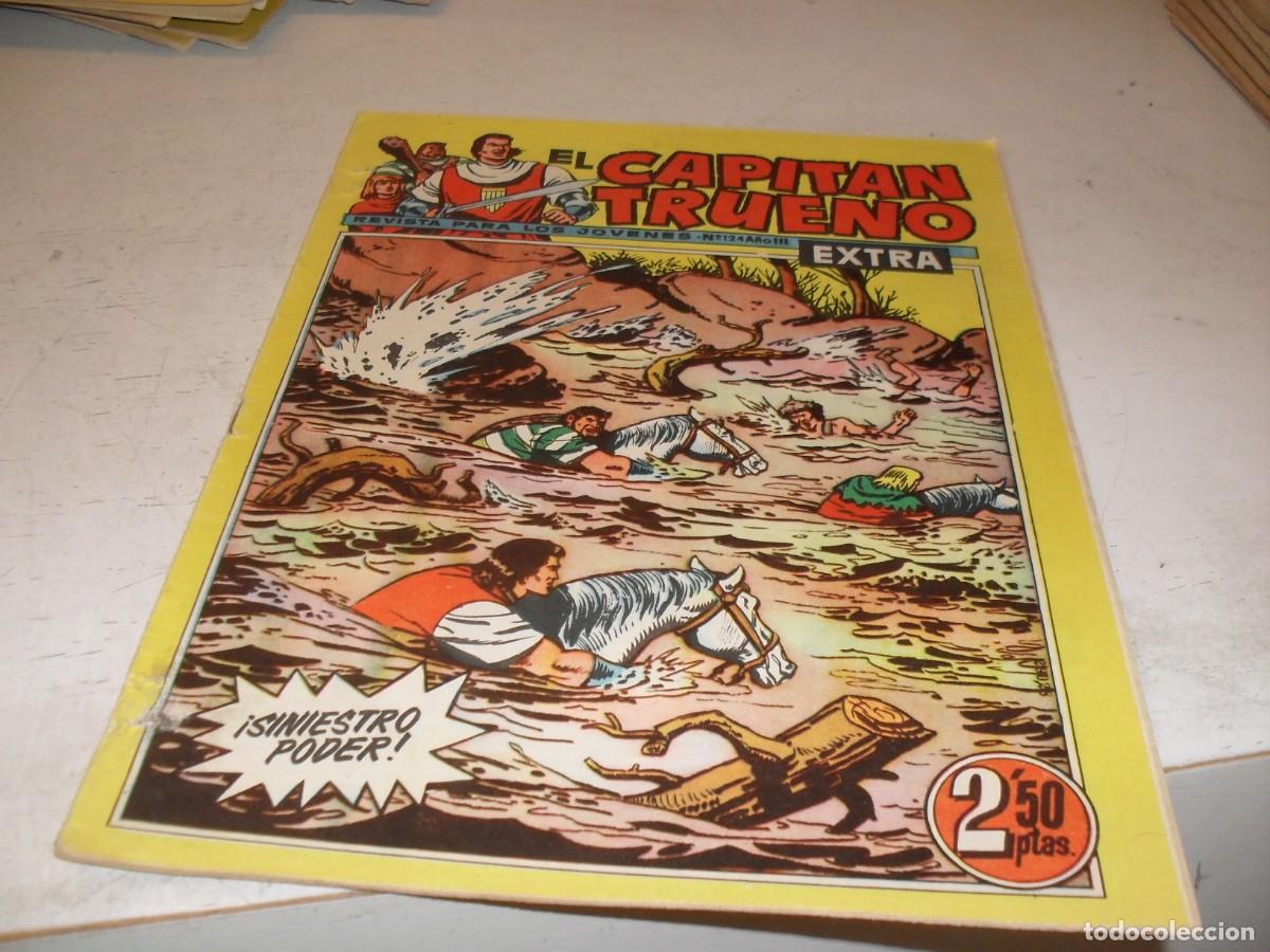Tebeos: EL CAPITAN TRUENO EXTRA N&ordm; 124,CON CLASES DE DIBUJO DE ANTONIO BERNAL,DE 427,BRUGUERA,1960
