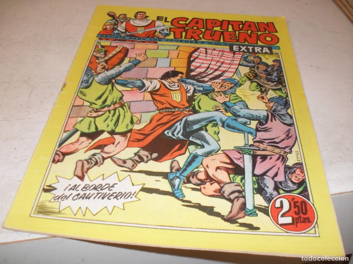 Tebeos: EL CAPITAN TRUENO EXTRA N&ordm; 120,CON CLASES DE DIBUJO DE ANTONIO BERNAL,DE 427,BRUGUERA,1960