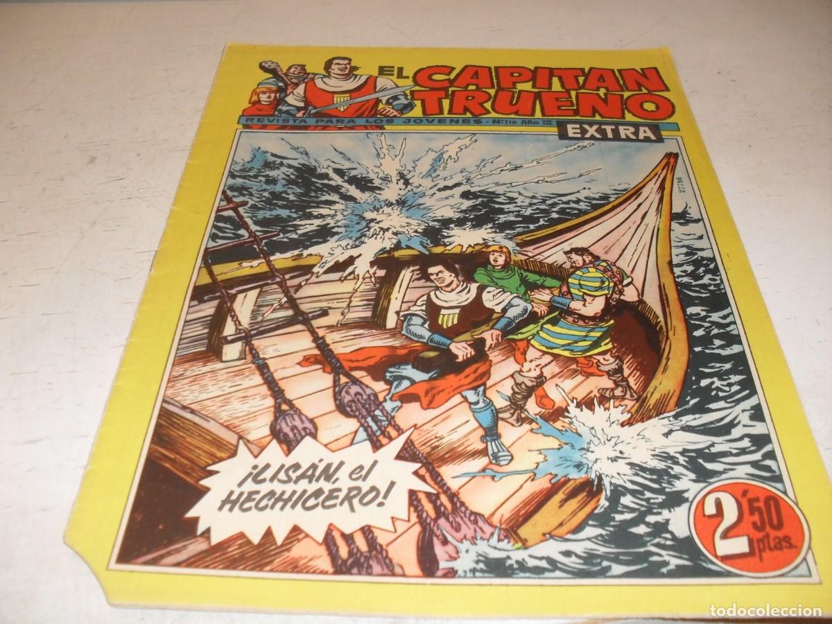Tebeos: EL CAPITAN TRUENO EXTRA N&ordm; 116,CON CLASES DE DIBUJO DE ANTONIO BERNAL,DE 427,BRUGUERA,1960