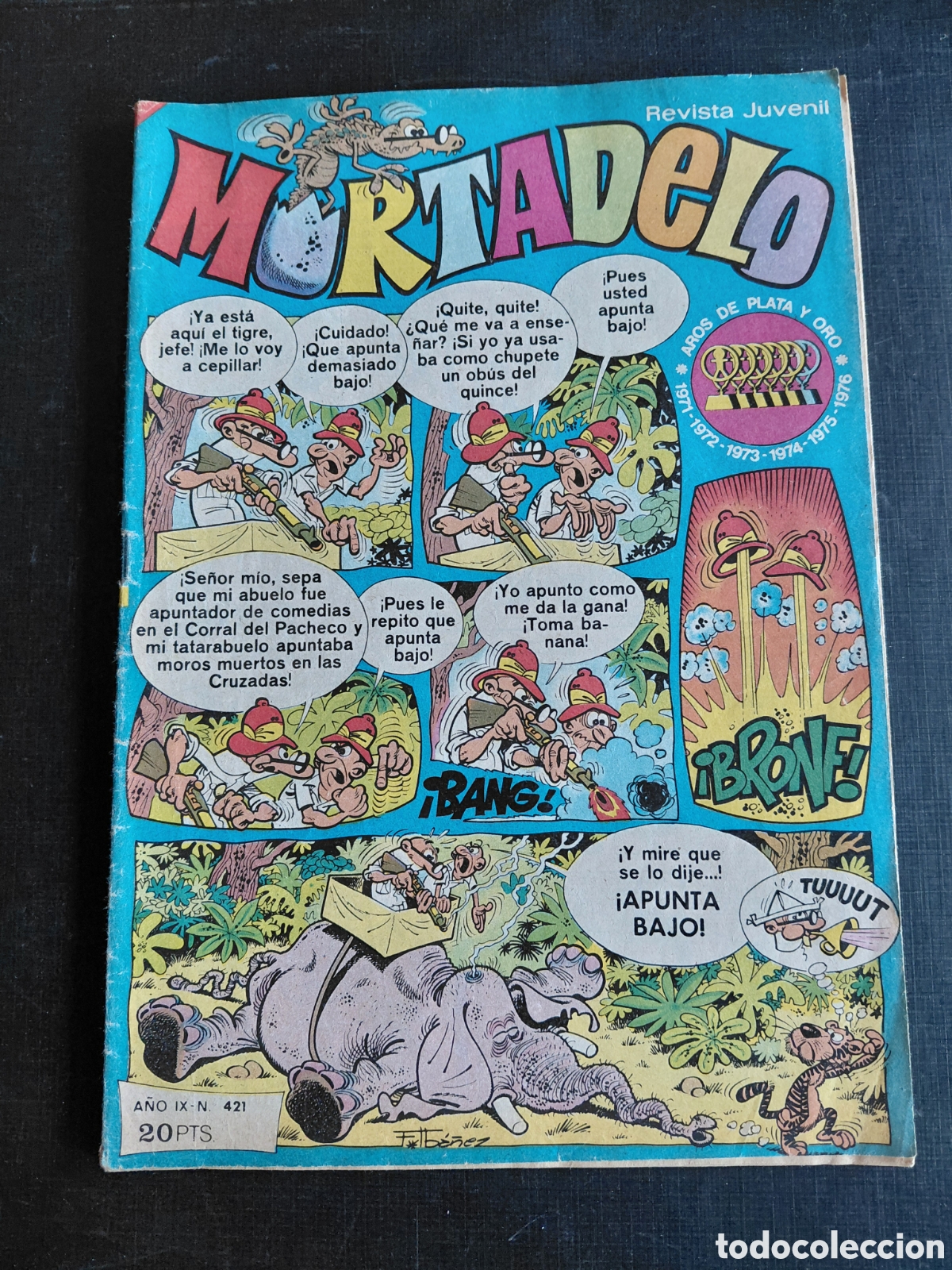 Tebeos: MORTADELO. A&Ntilde;O IX. N&deg; 421.BRUGUERA. 1978. PUBLICIDAD CHIQUITIN/A FAMOSA.BUEN ESTADO
