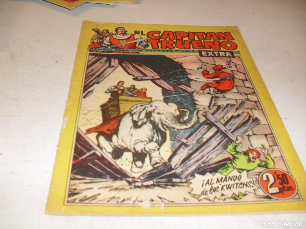 Tebeos: EL CAPITAN TRUENO EXTRA N&ordm; 113,CON LA FAMILIA TRAPISONDA EN CONTRAPORTADA,DE 427,BRUGUERA,1960
