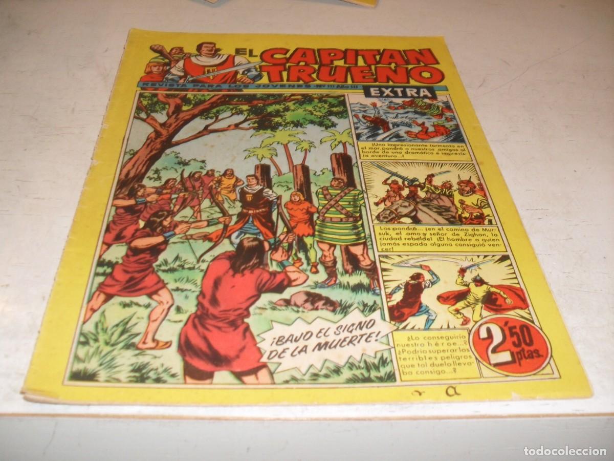Tebeos: EL CAPITAN TRUENO EXTRA N&ordm; 111,CON CLASES DE DIBUJO DE ANTONIO BERNAL,DE 427,BRUGUERA,1960