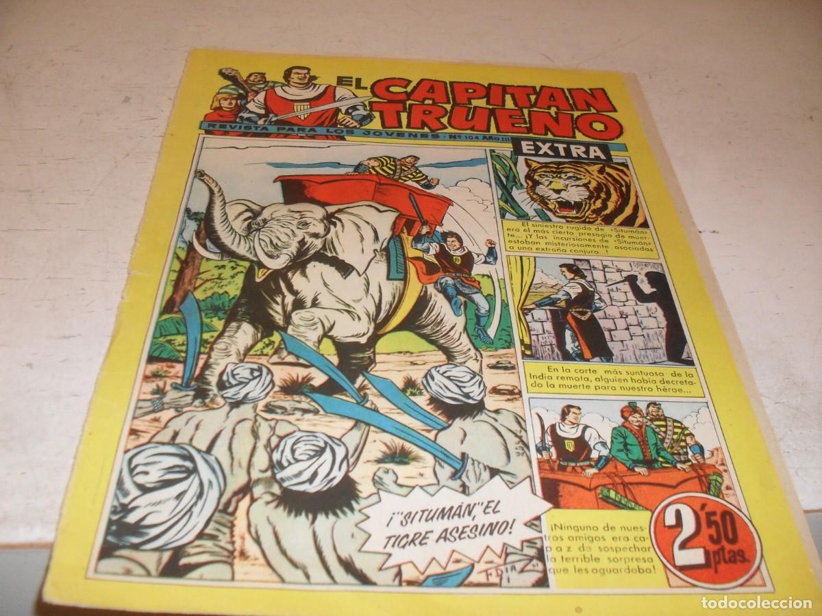 Comics: EL CAPITAN TRUENO EXTRA N&ordm; 104,CON CLASES DE DIBUJO DE ANTONIO BERNAL,DE 427,BRUGUERA,1960