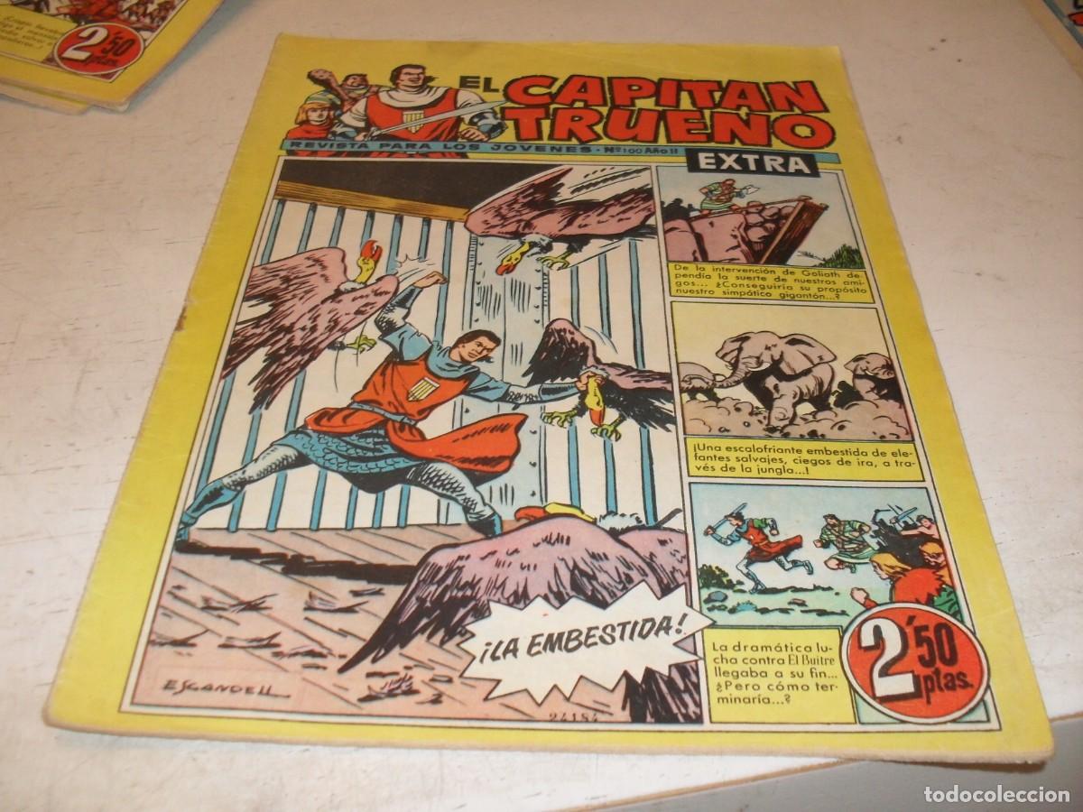 Tebeos: EL CAPITAN TRUENO EXTRA N&ordm; 100,CON CLASES DE DIBUJO DE ANTONIO BERNAL,DE 427,BRUGUERA,1960
