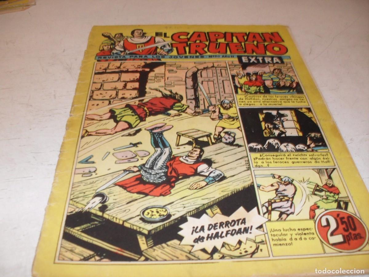 Tebeos: EL CAPITAN TRUENO EXTRA N&ordm; 90,CON CLASES DE DIBUJO DE ANTONIO BERNAL,DE 427,BRUGUERA,1960